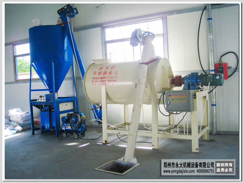 小型干粉砂浆成套设备施工现场