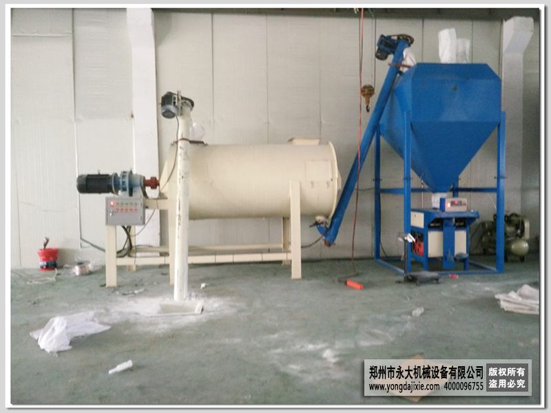 小型干粉砂浆成套设备施工现场